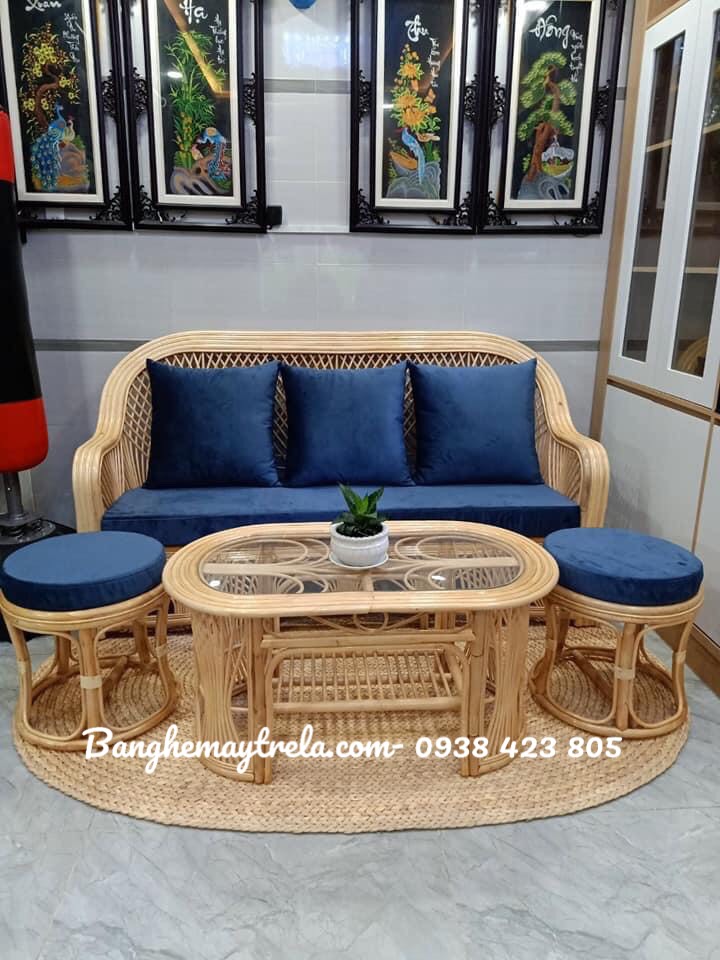Bàn ghế sofa mây phòng khách